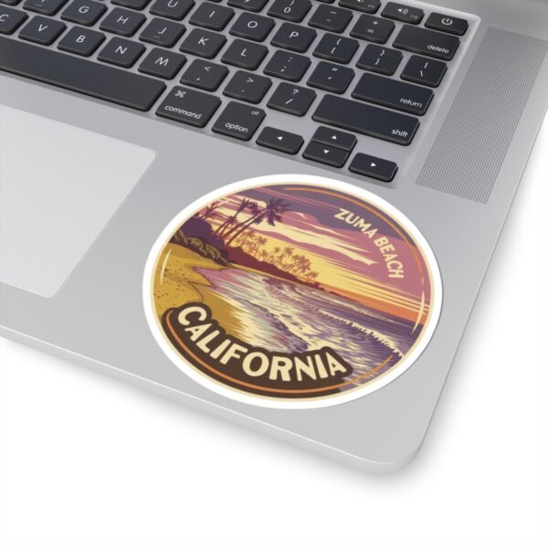 2569932532764887156_1200.jpeg Zuma Beach California Sunset - Retro Vintage Coastal Sticker for Surf & Beach Lovers
