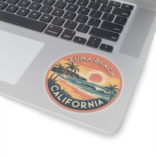 Zuma Beach California Sunset Serenity, Kiss-Cut Decals, Laptop Sticker, Scrapbooking, Water Bottle, Planner Stickers