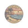 Kiss-Cut Stickers - Ventura, California Surfing Eclipse, Coastal Sticker, Ocean Decal, Beach Lover Gift, Laptop Sticker, Water Bottle Decal