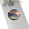 Kapaa Hawaii Sticker - Retro Pixel Art Beach Sunset with Palm Trees and Ocean Waves - Vintage Travel Souvenir Coastal Design