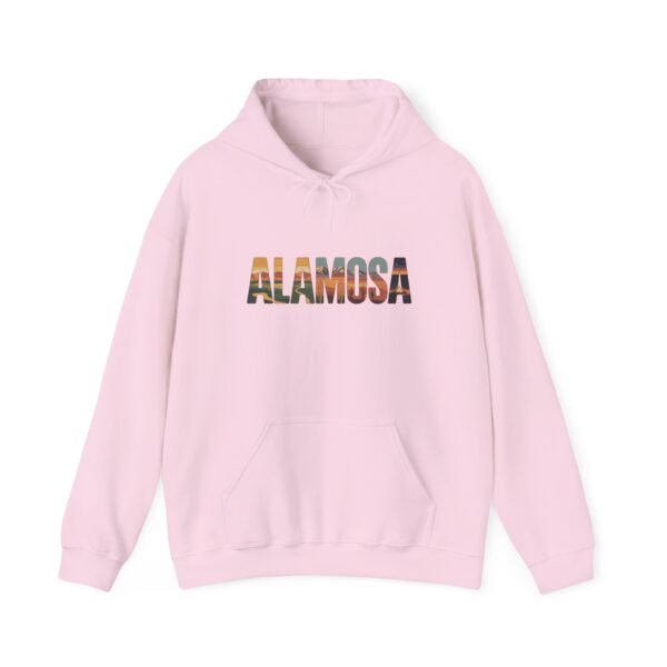 Alamosa Colorado Hoodie - Great Sand Dunes Souvenir Sweatshirt, Nature-Inspired Letter Print, Cozy Gift for Outdoor Lovers & Travelers
