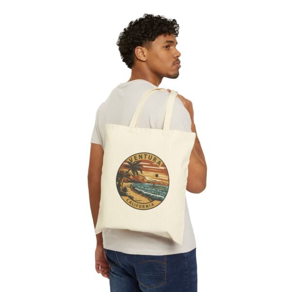 Ventura, California | Surfing eclipse - Cotton Canvas Tote Bag