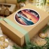 Zuma Beach California Sticker - Retro Sunset Surf Design | Malibu Coast Waves | Vintage Ocean Art | California Travel Gift