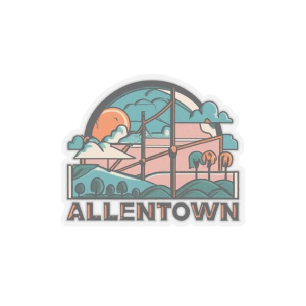 Allentown, Pennsylvania | Alternative city sunset - Kiss-Cut Stickers