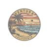Kiss-Cut Stickers - Ventura, California Surfing Eclipse, Coastal Sticker, Ocean Decal, Beach Lover Gift, Laptop Sticker, Water Bottle Decal