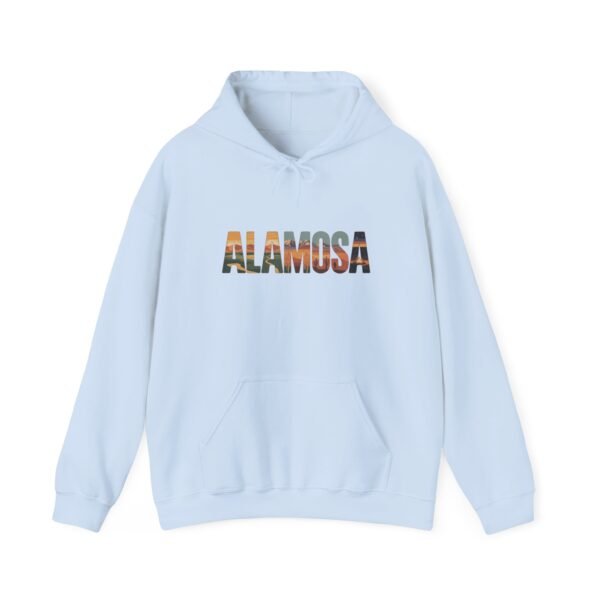 Alamosa Colorado Hoodie - Great Sand Dunes Souvenir Sweatshirt, Nature-Inspired Letter Print, Cozy Gift for Outdoor Lovers & Travelers