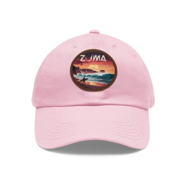 2745514692363514012_2048.jpeg Zuma Beach California Hat - Retro Surf Cap with Leather Patch, Coastal Sunset Design, Malibu Surfer Gift, Beach Lover Dad Hat