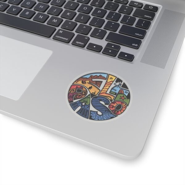 Southwest Texas Kiss-Cut Stickers | Colorful El Paso Culture & Landscape Art, Texas Souvenir, Travel Sticker, Laptop Decal, Planner Sticker