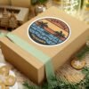 Ventura California Sticker - Retro Sunset Beach Decal with Palm Trees, Vintage Coastal Travel Souvenir, Surf Vibes Art