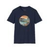 Ventura, California | Aerial view drawing of Ventura Pier - Unisex Softstyle T-Shirt