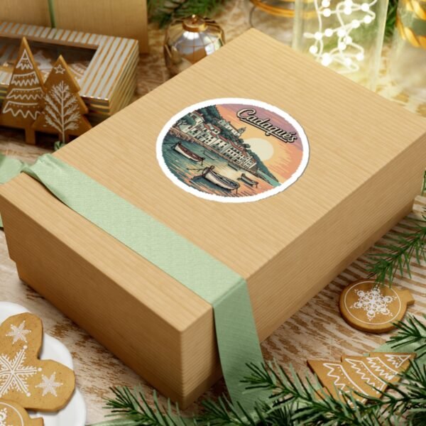 Cadaqués Pixel Art Sticker - Sunset Harbor Scene from Spain