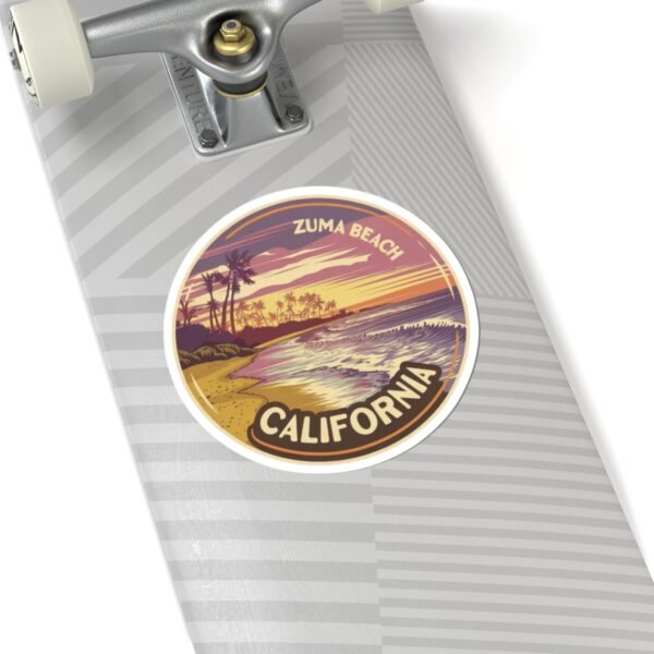 289325496457301844_1200.jpeg Zuma Beach California Sunset - Retro Vintage Coastal Sticker for Surf & Beach Lovers