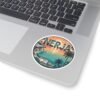 Nerja Spain Sticker - Retro Coastal Sunset Design | Andalucía Travel Vinyl Decal | Mediterranean Beach Art for Laptop & Bottle
