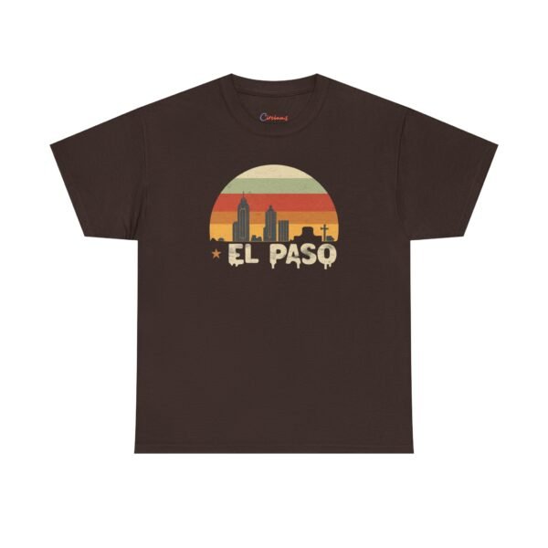 2923223476977542247_2048.jpeg El Paso, Texas | City center at sunset - Unisex Heavy Cotton Tee