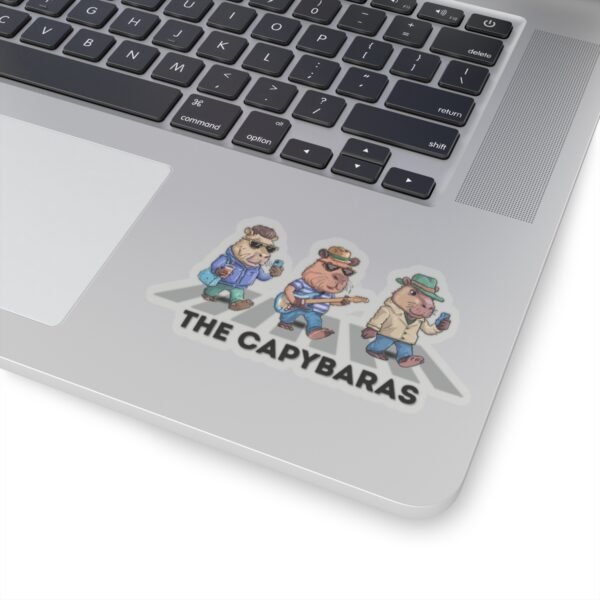 2925320908489714346_1200.jpeg Cool Capybaras Crossing Sticker, Cute Rodent Lover Gift, Gift for Capybara Lover, Pixel Art Design