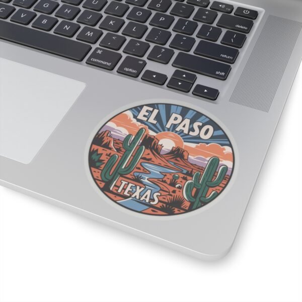 Desert Sunset Splendor Kiss-Cut Stickers, El Paso, Texas Decor, Cactus Sticker, Southwestern Gift, Scrapbooking Supplies, Laptop Decal