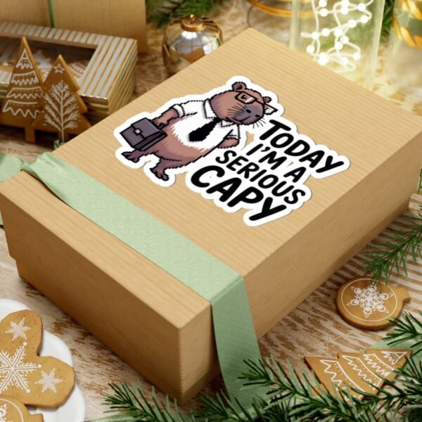 Today I'm a Serious Capy Sticker - Funny Office Humor Capybara Sticker for Coworkers, Work Desk Decor, Boss Gift, Laptop or Water Bottle