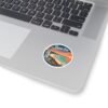 3053492359300698147_1200.jpeg Byron Bay Australia Sticker - Retro Lighthouse Coastal Sunset with Surfers, Ocean Waves & Tropical Beach - Vintage Travel Art
