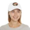 Zuma Beach California Hat - Retro Sunset Leather Patch Cap, Pixel Art Coastal Dad Hat, Malibu Surf Style Beachwear