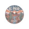 Desert Sunset Splendor Kiss-Cut Stickers, El Paso, Texas Decor, Cactus Sticker, Southwestern Gift, Scrapbooking Supplies, Laptop Decal