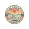 Vintage Surfing Kiss-Cut Stickers - Retro Ventura, California Design, Retro Surf Stickers, Beach Lover Gift, Travel Sticker, Scrapbook