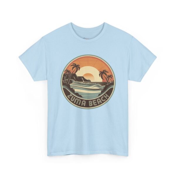 Zuma Beach California T-Shirt - Retro Sunset Surf Graphic | Vintage Malibu Style Tee for Beach & Travel Lovers