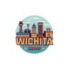 Wichita, KS City Drawing Stickers - Kiss-Cut Sticky Decals, Labels for Laptop, Water Bottle, Planner, Scrapbook, Travel Journal