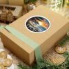 Carmel-by-the-Sea Sticker - Pixel Art Sunset Ocean Waves and Cliffside Design - Retro 8-Bit California Coastal Travel Souvenir Decal