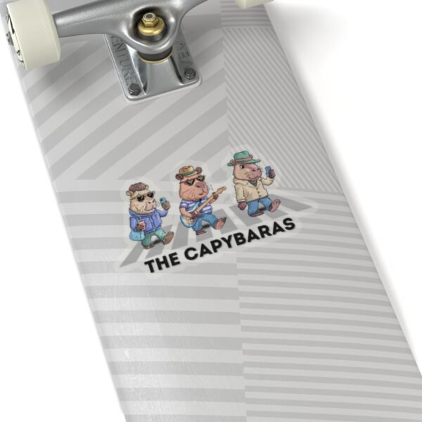 3249172906182850659_1200.jpeg Cool Capybaras Crossing Sticker, Cute Rodent Lover Gift, Gift for Capybara Lover, Pixel Art Design