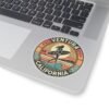 Kiss-Cut Stickers - Retro Ventura California Vintage Surf Girl Design, Beach Lover Decal, Laptop Sticker, Water Bottle Label, Scrapbook
