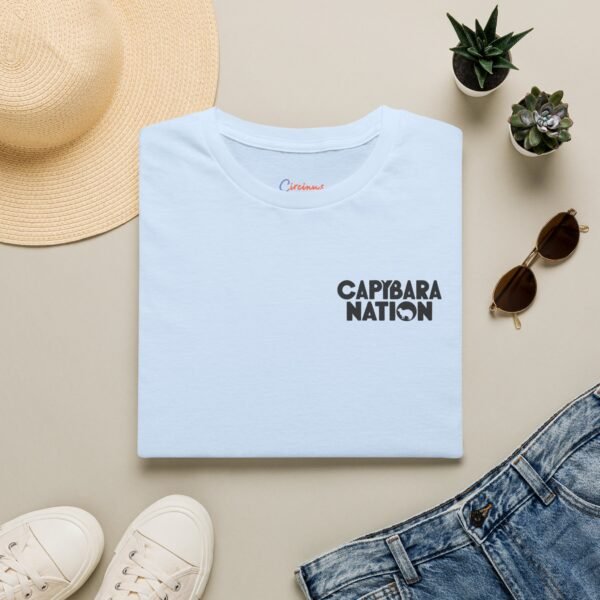 Capybara Vibes T-Shirt - Minimalist Capybara & Bird Design - Cute and Unique Gift for Animal Lovers, Unisex Tee, Capybara Nation
