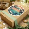 Nerja Spain Sticker - Retro Coastal Sunset Design | Andalucía Travel Vinyl Decal | Mediterranean Beach Art for Laptop & Bottle