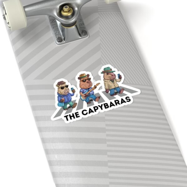 3338268776639204062_1200.jpeg Cool Capybaras Crossing Sticker, Cute Rodent Lover Gift, Gift for Capybara Lover, Pixel Art Design