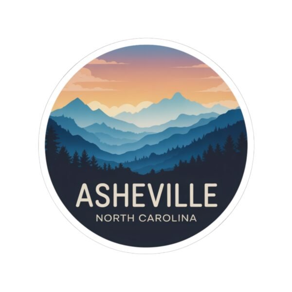 Asheville North Carolina: Blue Ridge Mountains Sticker