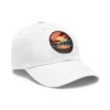Carmel-by-the-Sea Hat - Premium Dad Cap with PU Leather Patch, California Coastal Sunset Design, Travel Souvenir Gift