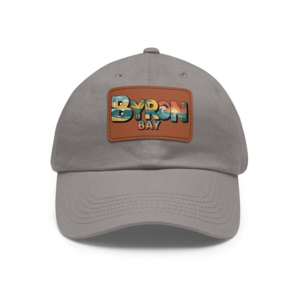 344903858605206455_2048.jpeg Byron Bay Hat - Retro Leather Patch Dad Hat with Coastal Landscape Design, Summer Beachwear Gift, Australia Travel Souvenir