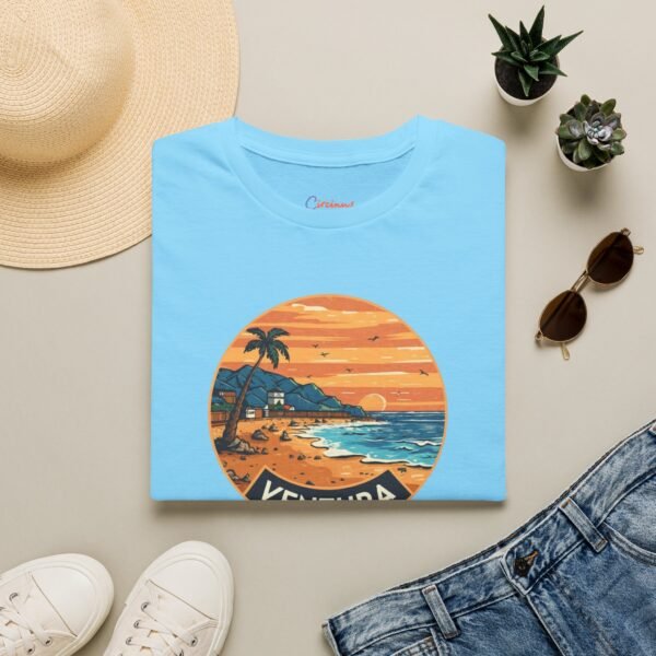 Ventura California Sunset Softstyle T-Shirt, Beach Lover Tee, Coastal Sunset Shirt, Ocean Vibes Top, Vacation Tshirt