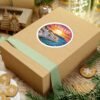 Cadaqués España Sticker - Sunset Coastal View, Mediterranean Village & Boats - Travel Souvenir, Beach Town Art, Summer Vibes