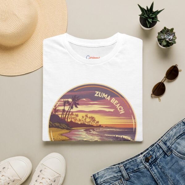 Zuma Beach California Retro T-Shirt - Sunset Coastline Vibes | Vintage Ocean View Tee | Surfer Beachwear Aesthetic | Chill West Coast Shirt