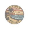 Kiss-Cut Stickers - Ventura, California Surfing Eclipse, Coastal Sticker, Ocean Decal, Beach Lover Gift, Laptop Sticker, Water Bottle Decal