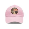 Zuma Beach California Hat - Retro Sunset Leather Patch Cap, Pixel Art Coastal Dad Hat, Malibu Surf Style Beachwear