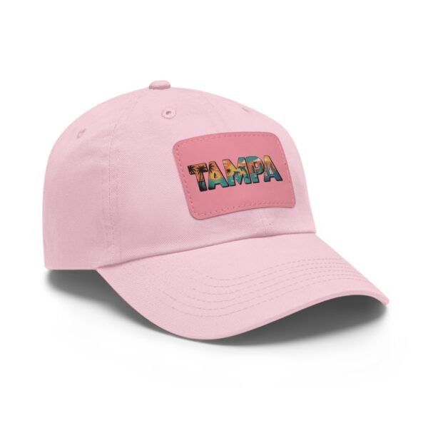 Tampa Florida Hat - PU Leather Patch Retro Coastal Baseball Cap, Florida Travel Souvenir