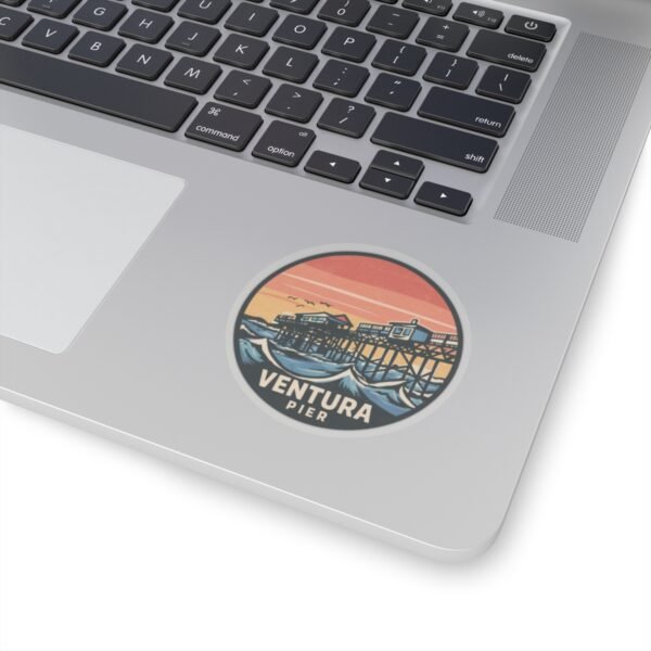 Ventura, California Kiss-Cut Stickers, Ventura Pier Design | Travel Souvenir, Scrapbook Stickers, Laptop Decals, Coastal Home Decor,