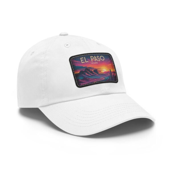 El Paso Texas Hat - Retro Sunset Desert Baseball Cap, Texas Travel Gift, Vintage Style El Paso Souvenir, Unisex Adjustable White Cap