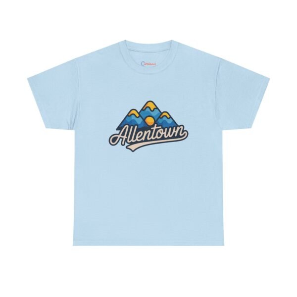 3630670454167525363_2048.jpeg Allentown Mountains T-Shirt - Retro Minimalist Design with Sunset & Peaks - Unisex Softstyle Tee, Pennsylvania Nature Lover Gift