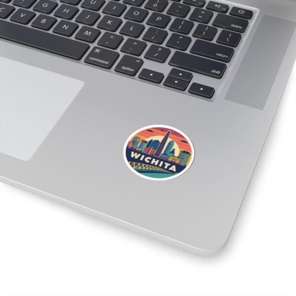 Wichita, Kansas Skyline Art - Kiss-Cut Stickers | Vibrant Cityscape Design