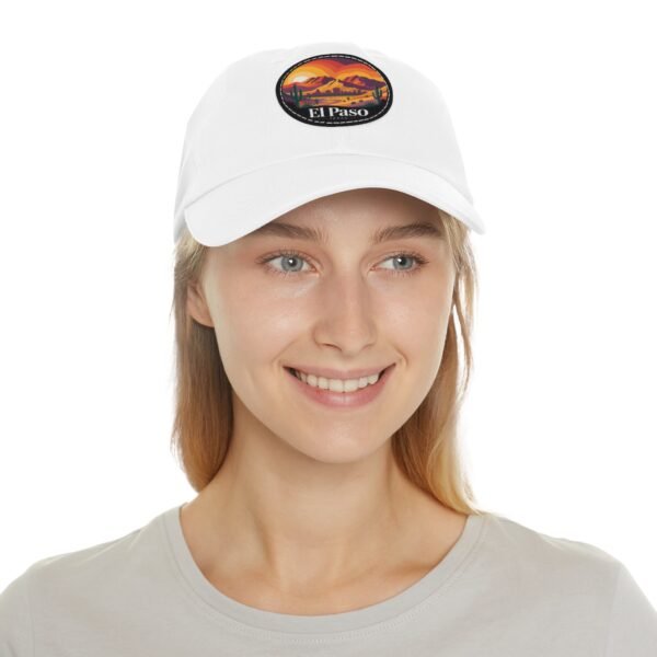 El Paso Texas Dad Hat - Retro Desert Sunset Embroidered Cap, Southwestern Patch Baseball Hat, Travel Gift, Unisex Coastal Style