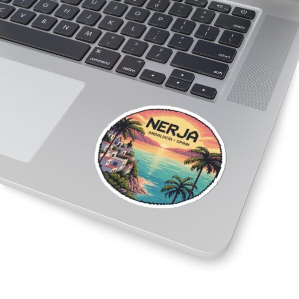 3708404331087660710_1200.jpeg Nerja Spain Pixel Art Sticker - Retro Sunset Coastal 8-Bit Design | Andalucía Vinyl Decal | Mediterranean Vintage Travel Art