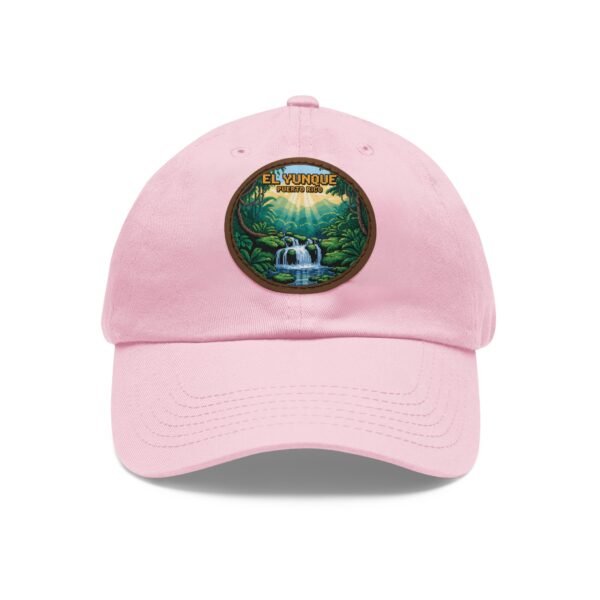 El Yunque Puerto Rico Leather Patch Hat - Tropical Waterfall Cap, Retro Adventure Gift, National Forest Travel Apparel