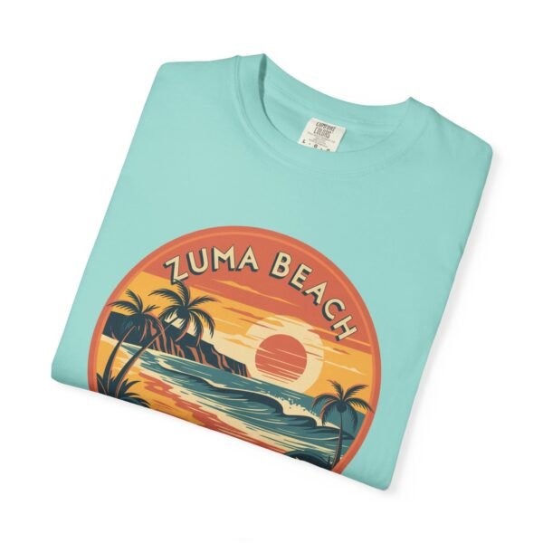 Zuma Beach California T-Shirt - Retro Sunset Graphic Tee, Coastal Surf Shirt, Vintage Beachwear Gift, Unisex Summer Shirt